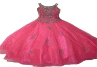 Vestidos de Girl039s larga imagen real Real niñas Miss National First Pageant Sequins Communion Kids Birthday Party G4522091