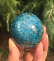 Sphère de pierre d'apatite bleu naturel Crystal Quartz Reiki Guérison Ball Home Decoration Gift 50mm2088004