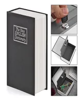 KONESSY NEU NEU -FAHRE ENGLISCH Wörterbuchbuch Lockup Storage Box Money Piggy Bank Münzen mit Keys Safe for Home and Travel Use LJ2012688454