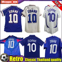 Vintage voetbaltruien 1982 1984 1996 1998 2000 2002 2004 2006 2010 Zidane 96 98 Henry Maillot de foot uniformen voetbalhemd camisetas de futbol