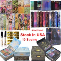 Stock In USA Atomizers GCC Gold Coast Clear Vape Cartridges Packaging Smokers Club 0.8ml 1ml E Cig Empty Carts Ceramic Cartridge Thick Oil Vaporizer 510 Thread