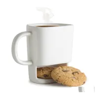 Tassen kreative Keramikmilchbecher mit Kekshalter Dunk Kaffee Aufbewahrung für Dessert Weihnachtsgeschenke Cookie Becher Drop Lieferung Home Ga Dhqog