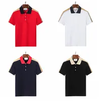 Mens Polo Shirts 디자이너 티셔츠 하이 스트리트 단색 라펠 폴로 인쇄 최고 품질의 코톰 의류 티 폴로 플러스 크기 배지 장식 #ch6