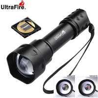 UltraFire T20 10W IR Flashlight 850nm 940nm Night Vision Zoomable Torch LED Infrared Flashlight Tactical Hunting Flashlight 210322247v
