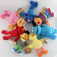Fyllda plyschdjur 23 cm Sesame Street Elmo Cookie Duck Ernie Bert Cartoon Animal Plush Soft Stuffed Toys Dolls Christmas Birthday Present For KidsJ230308
