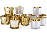 Candle Holders 12 Pieces Of Silver Spot Mercury Glass Wishing Holder For Wedding Table Center Decoration Party Home5730627