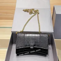 Mini Women Evening Shoulder Bags Designers Crocodile Hourglass Cross Body Chain Bag Lady Alligator Purse Luxury Totes Letter Sequi2924