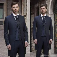 Men's Suits 2023 Double-Breasted Groom Tuxedos Mandarin Lapel Slim Fit Mens Wedding Formal Party Prom Suit Custom Made(Jacket Vest Pan