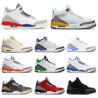 3s Jumpman Basketball Chaussures Mens 3s Og Cardinal Red Red Dark Iris Musline Race Blue Pine Red Cool Fragment UNC Black Cement Georgetown Fire Red Trainers Sneakers