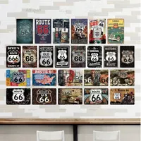 Personalized Route 66 Tin Signs Dad's Garage Metal Tin Sign My Tool Metal Painting My Rules Shabby Chic Wall Bar Home Art Motor Decor Home Garage Wall Decor Size 30X20 w01