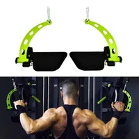 Fitness Lat Pull Down Bar Gym Pulley Cable Machine Attachment Rowing Workout T-bar V-bar High Low Biceps Triceps Training Handle A306m
