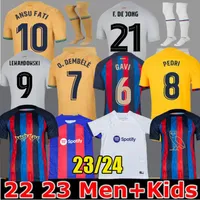 Lewandowski Rosalia Drake's Ovo Sound Soccer Jerseys Kessie Pedri Ferran Barcelonas 23 23 Camisetas Ansu Fati 2022 2023 Kit Shirt Men Kids Kounde Fans Player -versie