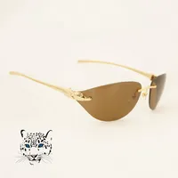 Übergroße Sonnenbrille für Frauen Fahsion Panther Dekoration Brillen für Mädchen Vintage Wanderausrüstung Brillen für verschiedene OCCAS273Q
