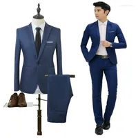 Suisse pour hommes Tuxedos de marié pour hommes 2023 Spring Youth Student Loisking Two Pieces Suit Plus Taille Homme costumes (veste pantalon) 6xl Wholesale