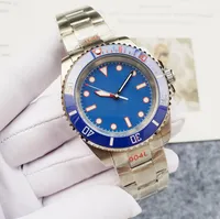 Automatische herenmechanische horloge 40 mm Silver Blue 904L All-R-Raspainless Steel Swimming Luminous Sapphire Watch Montre de Lux Watch