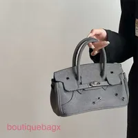 Designer Hermss Brikiss Bags online shop Small design wash denim bag women 2023 new style languid pin messenger