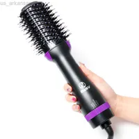 Curling Irons Hair Dryer 3 in 1 Hot Air Brush Styler and Volumizer Blow Dryer Salon Blower Brush Electric Hair Straightener Curler Comb W0309