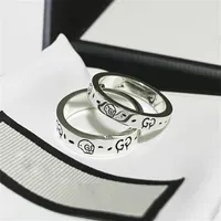 72% korting op designer Silver Pure White Copper Elf Double G Paar Non Fading vrouwelijke ring Jewelry2044