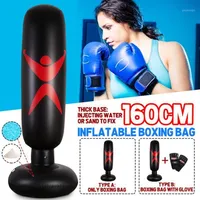 Sand Bag SGODDE Training Fitness Vertical Inflatable Boxing PVC Thickening Pillar Tumbler Column Punching Tool1279O