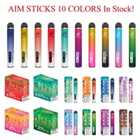 Original AIVONO AIM Stick 2500Puffs Disponibla 0% 2% 5% ångor med 1000mAh batteri 9 ml Refillerbar ångpod Högkvalitativ startkitse -cigaretter Vape