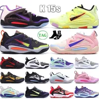 2023 KD 15 Tante Perle Basketball Chaussures avec boîte Men de haute qualité Femmes Pink Foam Sneakers Chaussures Sports Taille US7-US12