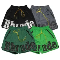 Rhude Designer Men Rh Limited Rhude Shorts Summer Swim Swim Knee Lene Hip Hop Street Sports Training Beach Pants Mens Size Size Size S XL