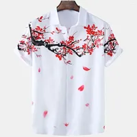 Herren -Gelegenheitshemden Camisa Hawaiana de Flores Para Hombre Ropa Suelta y Transpirierter Manga Corta informeller Calle 5xl 2023