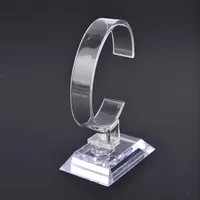 Mode Nya klara akrylplatiska armband Watch Display Rack Bangle Wristband Holder Stand Organizer Show Stand Holder Jewelry Dis267x