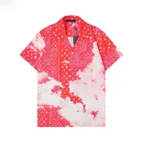 Hawaii Floral Letter Print Beach Camisas de praia Designer masculino Boliche de seda Camisas casuais homens Summershorts Short Sleeve LOUS DO VESTIME