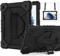Full Body cases Cover with 360 Rotating Hand Strap Shoulder Strap Heavy Duty Shockproof Case for Samsung A8 Tablet SMX200 SMX1822268