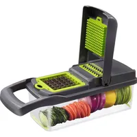 Andra köksverktyg 12 i 1 grön multifunktionell grönsaksskivare Cutter Hand Slicer Drain Basket Kitchen Tool Home Gadgets