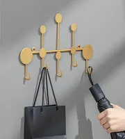 Kreative Nordic Key Hooks Coat Rack Metall Geometrie Wallmounted Regal Hanger für Home Decoration Wall Hanging Haken 22033031766