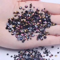 Beads Other Resin Rhinestones Gold Black AB 2mm 2.5mm 3mm 4mm 5mm 6mm Non Fix Round Glue On DIY Nails Art Mobile Phone DecorationOther