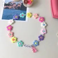 Cat Collars Leads Pet cat and dog name custom color bear flower beaded necklace collar pet accessories 230309