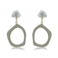 Dangle Earrings Trendy Women Acrylic Geometric Earring Circle Acetate Resin Turkish Stud 2023