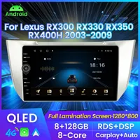 CAR DVD Videospeler All-In-One voor Lexus RX300 2003-2009 RX330 RX350 RX400H GPS Navigatie Qled Android 11 CarPlay Auto