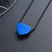 2020 h9942-6 selling new ocean blue heart-shaped stainless steel pendant necklace jewelry for women236P