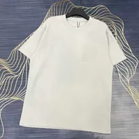 Designer Luxo Loes classi versátil tendência de moda csummer nova camiseta côncava-convexa de manga curta para homens e mulheres namorados