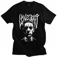 Erkekler Tişörtleri Cthulhu Gömlek Erkekler için Yaratıcı Pamuk Müthiş T-shirt O yakalı Kısa Sleeve Lovecraft Korku Filmi Tee Loose Fit Giyim