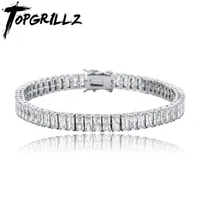 TopGrillz 2020 Baguete de 8mm de tênis de 8mm Icepado Icepado de zircônia cúbica Hip Hop Alta qualidade Charm Jewelry Gift X050263B
