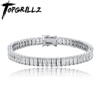 TopGrillz 2020 Baguete de 8mm de tênis de 8mm Icepado Icepado de zircônia cúbica Hip Hop Alta qualidade Charm Jewelry Gift X050298Q