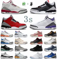 Jumpman 3s Basketball Shoes Fire Red Pine Green Racer Blue Cool Grey UNC Court Purple Laser Orange Cardinal Hall Of Fame men sports sneakers shoes