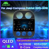 QLED 1280*800P CAR DVD Radio för Jeep Compass 2010-2016 Android 11 Inbyggd carplay Auto RDS DSP SWC Car Multimidia Stereo