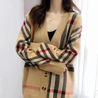 여성 스웨터 디자이너 스웨터 여자 재킷 버튼 카디건 코트 패션 남자 캐주얼 한 느슨한 포켓 코트 스프링과 가을 의류