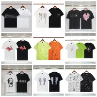 Erkek Tasarımcı Giyim Ünlü Tişörtlü Mektup Yuvarlak Boyun Kısa Kol Siyah Beyaz Moda Erkekler Kadın Tişörtleri S-XXL #Shopee68
