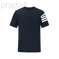 남자 티셔츠 디자이너 남성 티셔츠 2022 여름 고급 브랜드 최고 해군면 4- 바 스 스트라이프 O- 넥 스웨트 셔츠 한국 디자인 하라주쿠 티셔츠 Q5TO