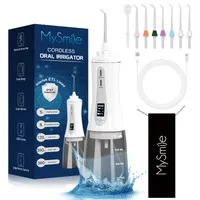 Mysmile potente inalámbrico 5 modos agua hilo dental dental exhibición de pantalla OLED portátil