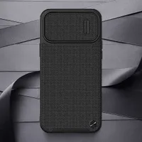Casos de telefone celular para iPhone 13 Pro Max Case Nillkin texturizou S Nylon Fiber Slide Lens Semi-Automática Back Shell 13 Tampa W0224