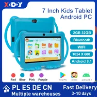 Xgody 7 inch Android Kids Tablet PC لدراسة التعليم 32GB rom Quad Core WiFi OTG 1024x600 أقراص الأطفال مع حالة الكمبيوتر اللوحي