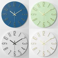 Zegary ścienne dekoracyjne plastikowe złoto duża liczba zegar ścienna 30cm niebieska kawa biała czarna zielona dekoracja kuchnia nowoczesna design wiszące 230310